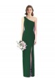 Sleeveless Dark Green Trumpet One Shoulder Bridesmaid Dress Maidstone