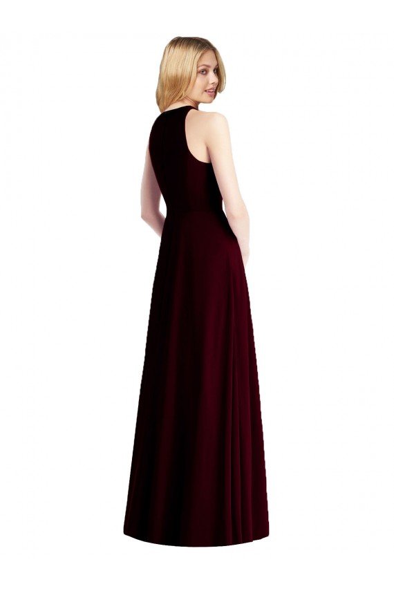 Sleeveless Light Sky Blue Trumpet Halter Neck Semi Formal Evening Dress / Bridesmaid Dress Maidstone
