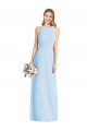 Sleeveless Light Sky Blue Trumpet Halter Neck Semi Formal Evening Dress / Bridesmaid Dress Maidstone