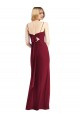 Sleeveless Burgundy Tie Back Trumpet Spaghetti Straps Bridesmaid Dress Maidstone