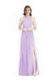 Sleeveless Lilac A-Line Halter Neck Bridesmaid Dress Maidstone