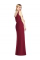Sleeveless Dusty Pink V-Back Mermaid V-Neck Bridesmaid Dress Maidstone