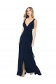 Sleeveless Dark Navy A-Line V-Neck Bridesmaid Dress / Evening Dress Maidstone