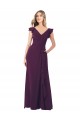 Cap Sleeves Grape A-Line V-Neck Formal Dress / Bridesmaid Dress Maidstone