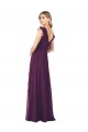 Cap Sleeves Grape A-Line V-Neck Formal Dress / Bridesmaid Dress Maidstone