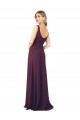 Sleeveless Grape A-Line Chiffon V-Neck Bridesmaid Dress Maidstone