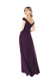Sleeveless Grape A-Line Off the Shoulder Bridal Party Dress Maidstone