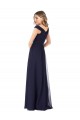 Sleeveless Dark Navy A-Line Off the Shoulder Evening Dress / Bridesmaid Dress Maidstone