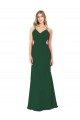 Sleeveless Dark Green A-Line V-Neck Bridesmaid Dress Maidstone