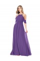 Cold Shoulder Plum Purple A-Line Off the Shoulder Bridesmaid Dress Maidstone