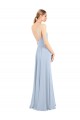 Sleeveless Light Sky Blue Low Back A-Line Spaghetti Straps Bridesmaid Dress Maidstone
