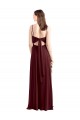 Sleeveless Burgundy Gold A-Line Spaghetti Straps Bridesmaid Dress / Evening Dress Maidstone