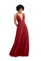 Sleeveless Red V-Back A-Line V-Neck Bridesmaid Dress Maidstone