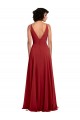 Sleeveless Red V-Back A-Line V-Neck Bridesmaid Dress Maidstone