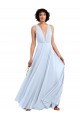 Sleeveless Light Sky Blue A-Line V-Neck Bridesmaid Dresses Maidstone