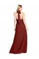 Sleeveless Burgundy Open Back A-Line Halter Neck Prom Dress / Bridesmaid Dress Maidstone