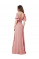 Flutter Sleeves Bliss Pink V-Back A-Line V-Neck Bridesmaid Dress Maidstone