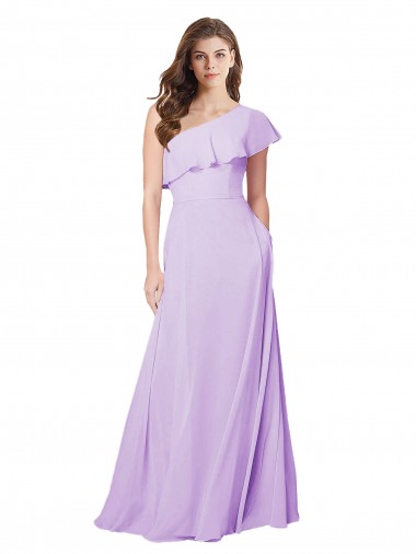 Sleeveless Lilac A-Line One Shoulder Bridesmaid Dress Maidstone