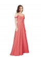 Sleeveless Desert Rose Low Back A-Line Off the Shoulder Bridesmaid Dress Maidstone