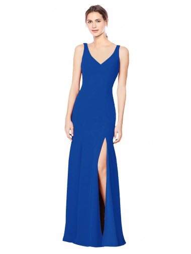 Sleeveless Royal Blue Low Back Sheath Sweetheart Bridesmaid Dress / Evening Dress Maidstone