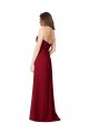 Sleeveless Burgundy Open Back A-Line Sweetheart Bridesmaid Dress Maidstone