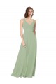Sleeveless Smoke Green Open Back A-Line Sweetheart Formal Dress / Bridesmaid Dress Maidstone