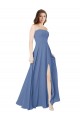 Sleeveless Windsor Blue Open Back A-Line Strapless Formal Dress / Bridesmaid Dress Maidstone