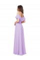 Sleeveless Lilac Low Back A-Line Off the Shoulder Bridesmaid Dress Maidstone