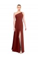 Sleeveless Burgundy A-Line One Shoulder Formal Dress / Bridesmaid Dress Maidstone