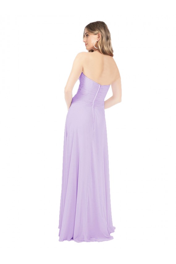 Sleeveless Lilac A-Line Chiffon Sweetheart Bridesmaid Dress Maidstone