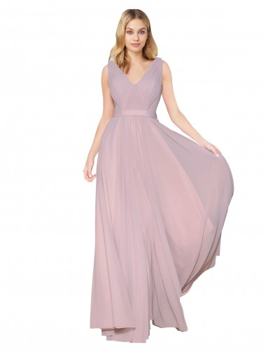 Sleeveless Primrose V-Back A-Line V-Neck Formal Evening Gown / Prom Dress / Bridesmaid Dress Maidstone