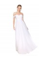Sleeveless White A-Line Off the Shoulder Formal Evening Gown / Prom Dress / Bridesmaid Dress Maidstone