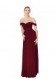 Sleeveless Burgundy Mermaid Off the Shoulder Formal Dress / Bridesmaid Dress Maidstone