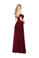 Sleeveless Burgundy Mermaid Off the Shoulder Formal Dress / Bridesmaid Dress Maidstone