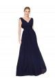 Sleeveless Dark Navy A-Line V-Neck Formal Evening Gown / Prom Dress / Bridesmaid Dress Maidstone