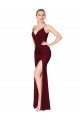 Sleeveless Burgundy V-Back Mermaid V-Neck Formal Evening Gown / Prom Dress / Bridesmaid Dress Maidstone