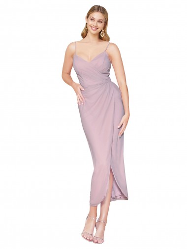 Sleeveless Primrose V-Back Mermaid Spaghetti Straps High Low Evening Gown / Prom Dress / Bridesmaid Dress Maidstone