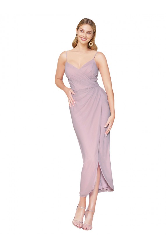 Sleeveless Primrose V-Back Mermaid Spaghetti Straps High Low Evening Gown / Prom Dress / Bridesmaid Dress Maidstone