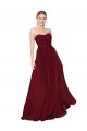 Sleeveless Burgundy A-Line Soft Chiffon Sweetheart Formal Evening Gown / Prom Dress / Bridesmaid Dress Maidstone