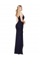 Sleeveless Dark Navy V-Back Mermaid Spaghetti Straps Bridesmaid Dress / Formal Dress Maidstone