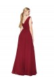 Sleeveless Burgundy V-Back A-Line V-Neck Black Tie Evening Gown / Prom Dress / Bridesmaid Dress Maidstone