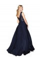 Sleeveless Dark Navy V-Back A-Line V-Neck Semi Formal Evening Gown / Prom Dress / Bridesmaid Dress Maidstone