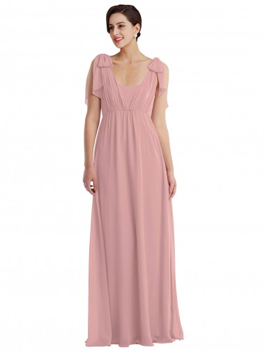 Sleeveless Dusty Pink A-Line Halter Neck Semi Formal Evening Dress / Bridesmaid Dress Maidstone
