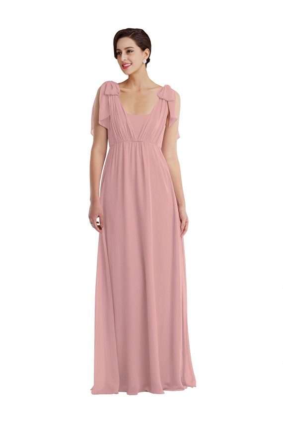 Sleeveless Dusty Pink A-Line Halter Neck Semi Formal Evening Dress / Bridesmaid Dress Maidstone