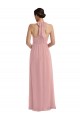 Sleeveless Dusty Pink A-Line Halter Neck Semi Formal Evening Dress / Bridesmaid Dress Maidstone