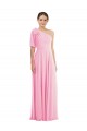 Sleeveless Barely Pink Trumpet One Shoulder Semi Formal Evening Dress / Bridesmaid Dress Maidstone