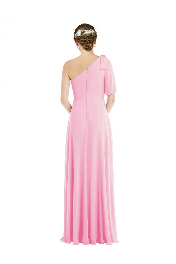 Sleeveless Barely Pink Trumpet One Shoulder Semi Formal Evening Dress / Bridesmaid Dress Maidstone