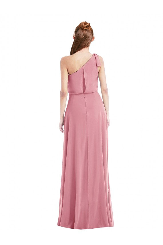 Sleeveless Skin Pink A-Line One Shoulder Semi Formal Evening Dress / Bridesmaid Dress Maidstone