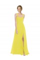 Sleeveless Yellow A-Line Spaghetti Straps Semi Formal Evening Dress / Bridesmaid Dress Maidstone