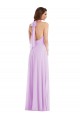 Sleeveless Lilac Low Back A-Line Halter Neck Semi Formal Evening Dress / Bridesmaid Dress Maidstone
